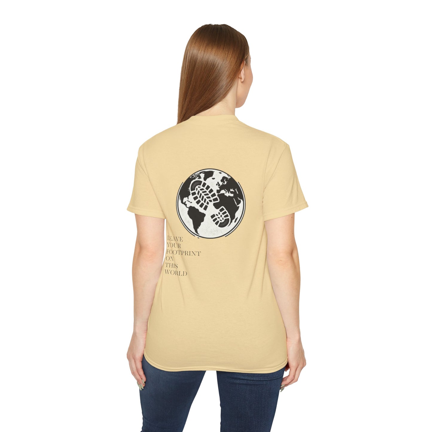 JAAC 'Leave Your Footprint' Design Back Graphic T-Shirt