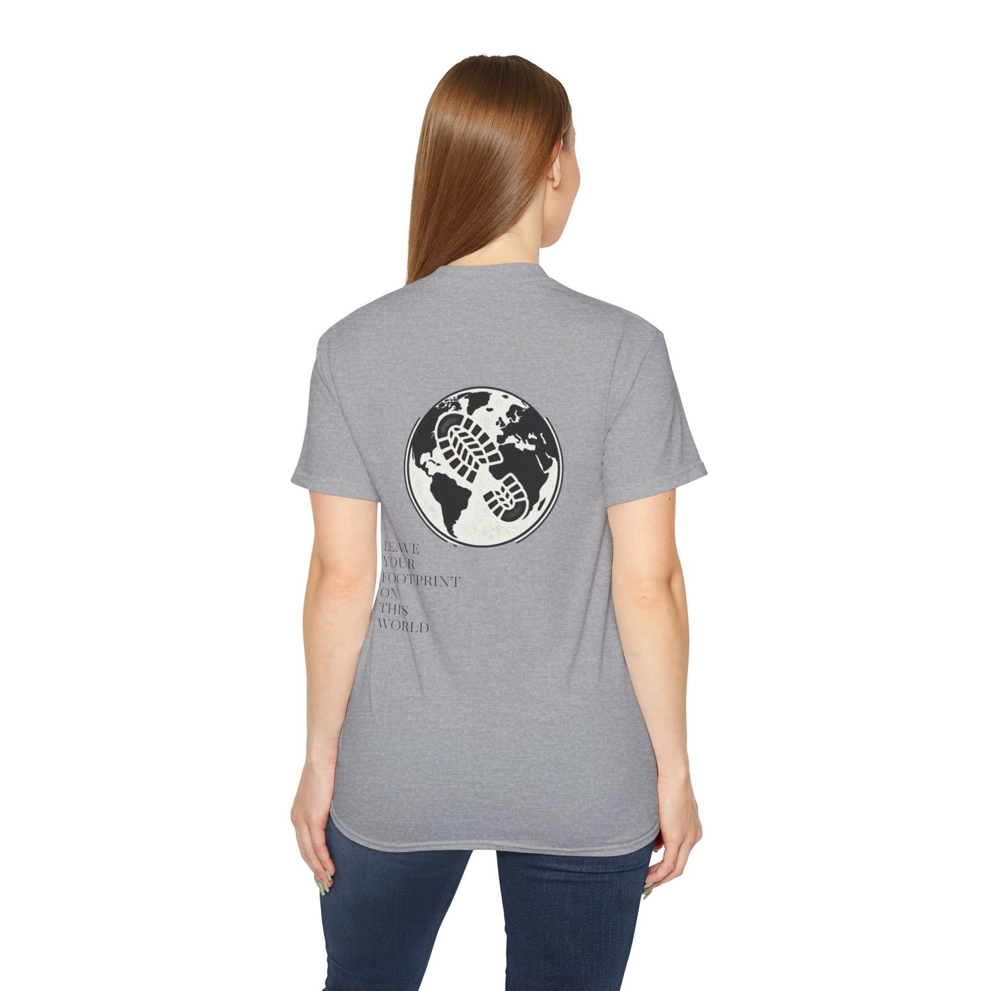 JAAC 'Leave Your Footprint' Design Back Graphic T-Shirt